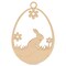 Wood Egg Cutout, Bunny Nature Scene 3"-24”, 1/8" Thick |Woodpeckers